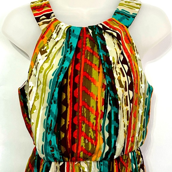 A Byer Womens Sleeveless Summer Lightweight print Dress Size Small Midi - Picture 2 of 4